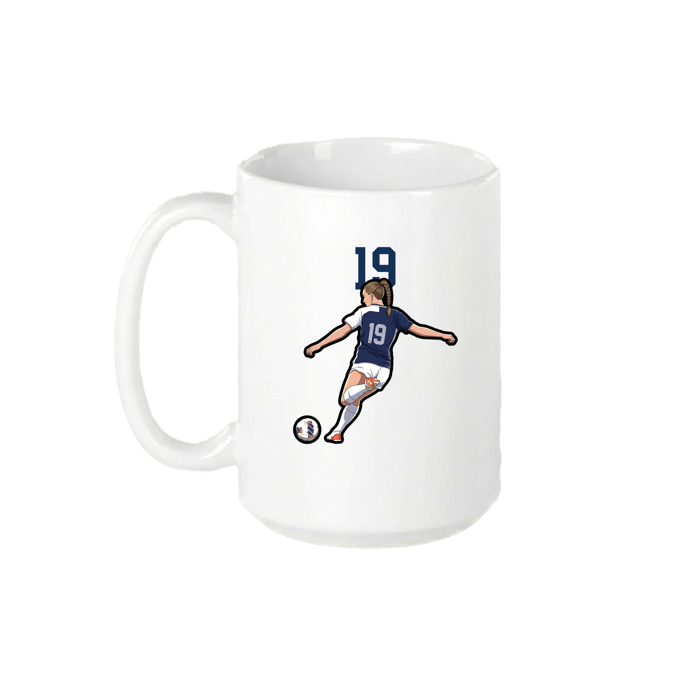 15oz Coffee Mug — Number Top in White