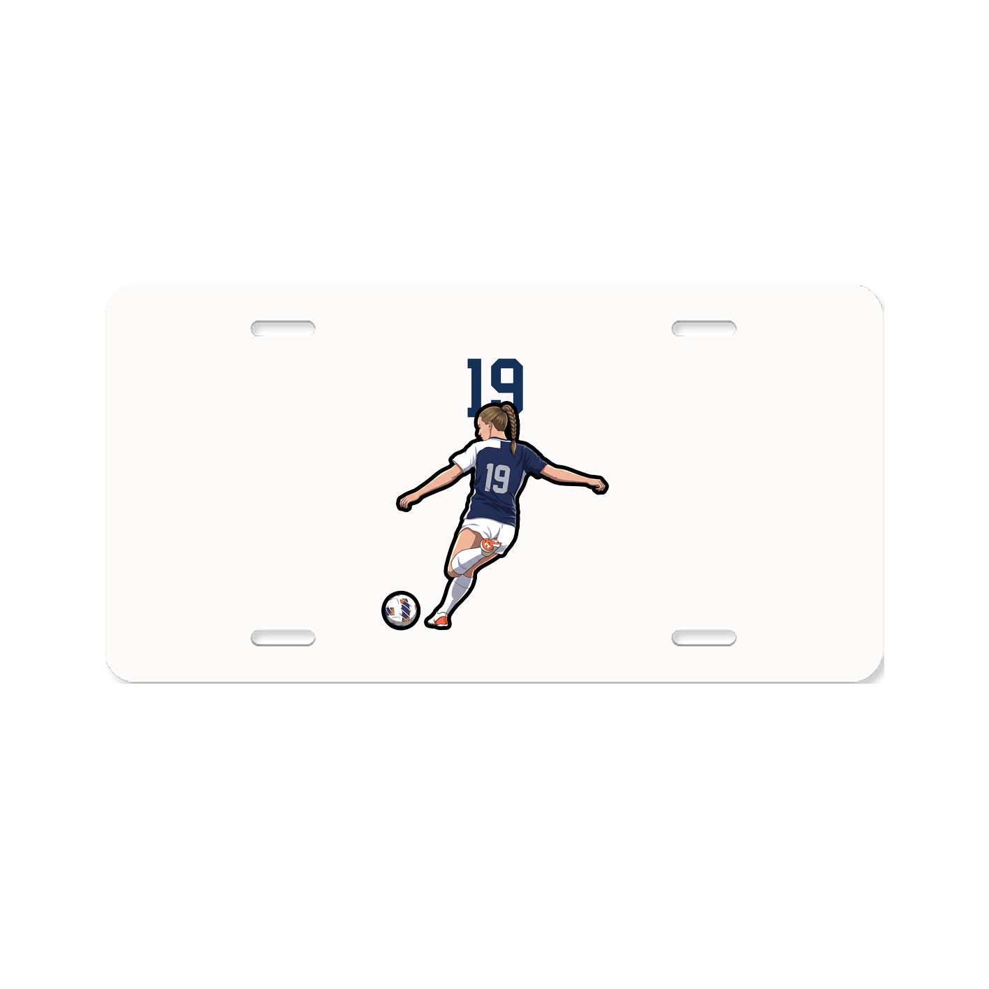 License Plate — Number Top in Classic