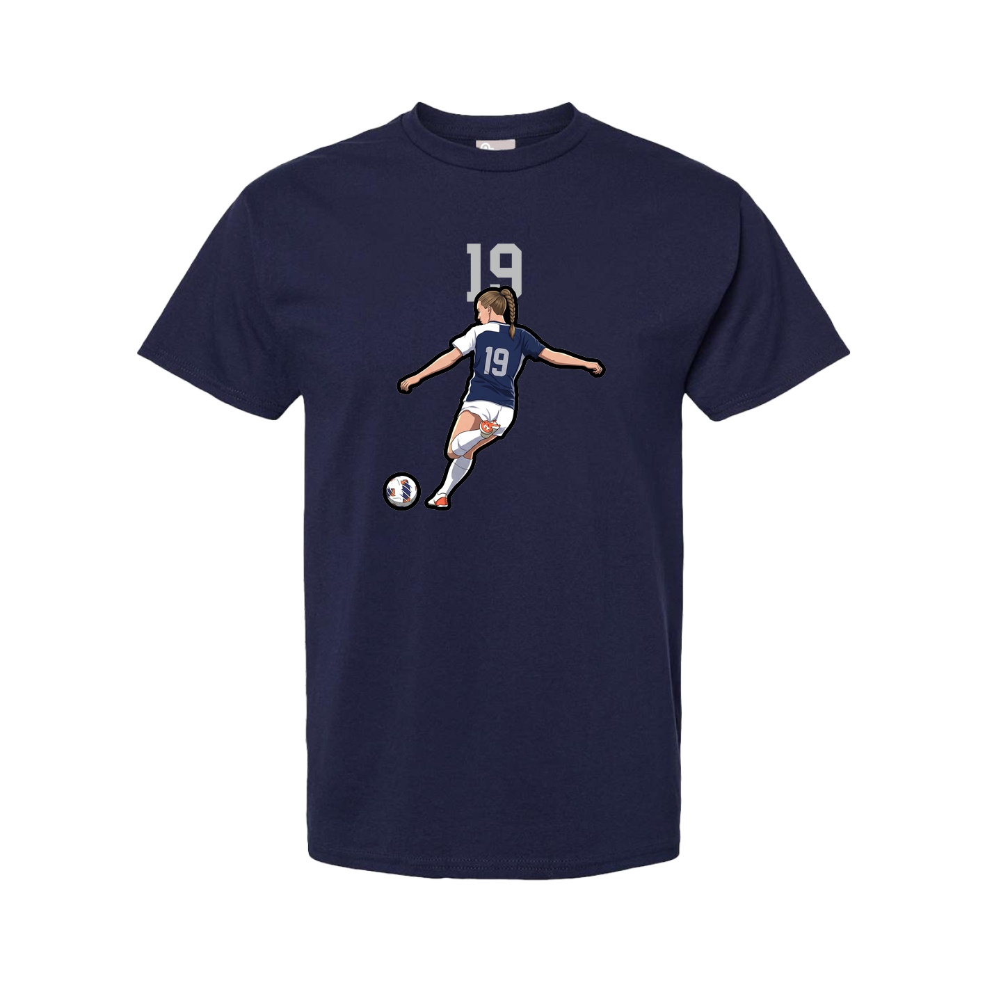 Youth Tee — Number Top in Navy
