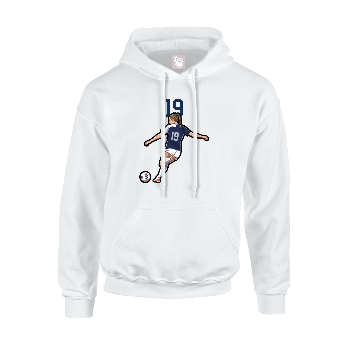 Hoodie — Number Top in White