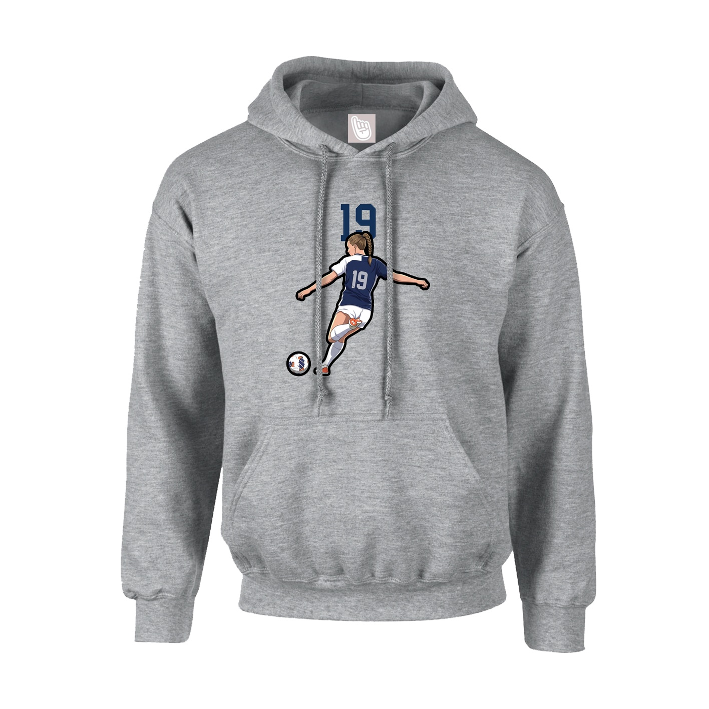 Youth Hoodie — Number Top in Grey