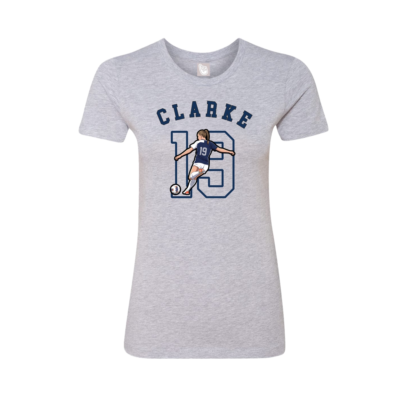 Fitted Women's Tee — Shirsey Arch in Grey