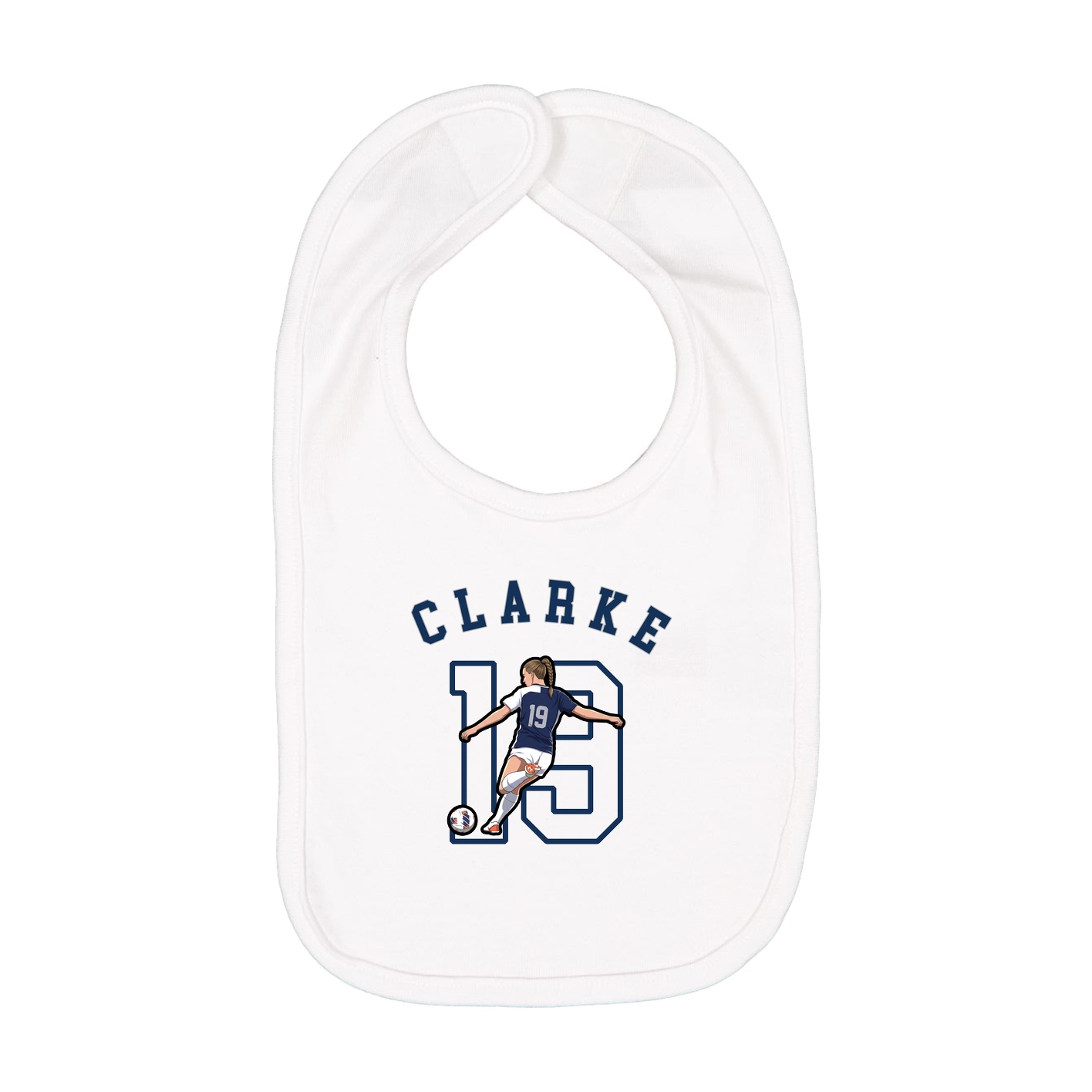 Infant Bib — Shirsey Arch in White