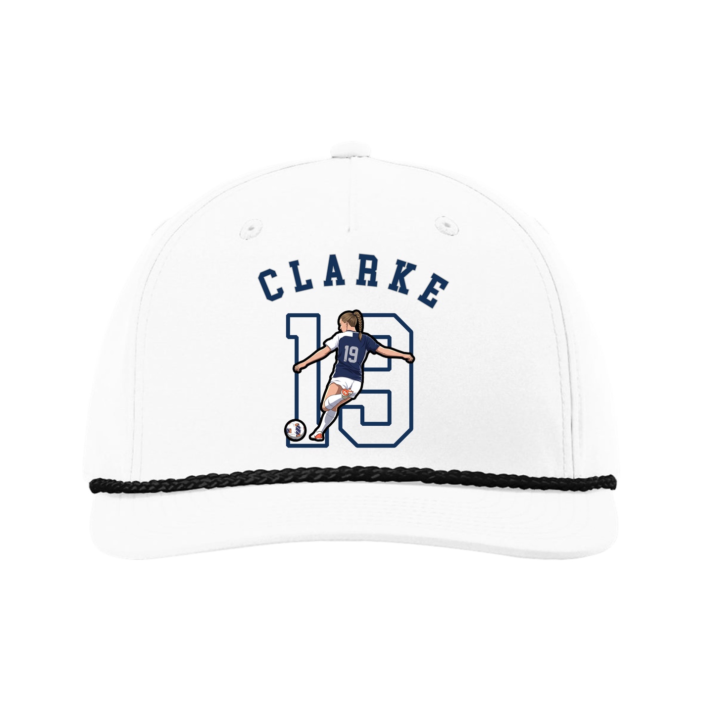 Five-Panel Classic Rope Cap — Shirsey Arch in White
