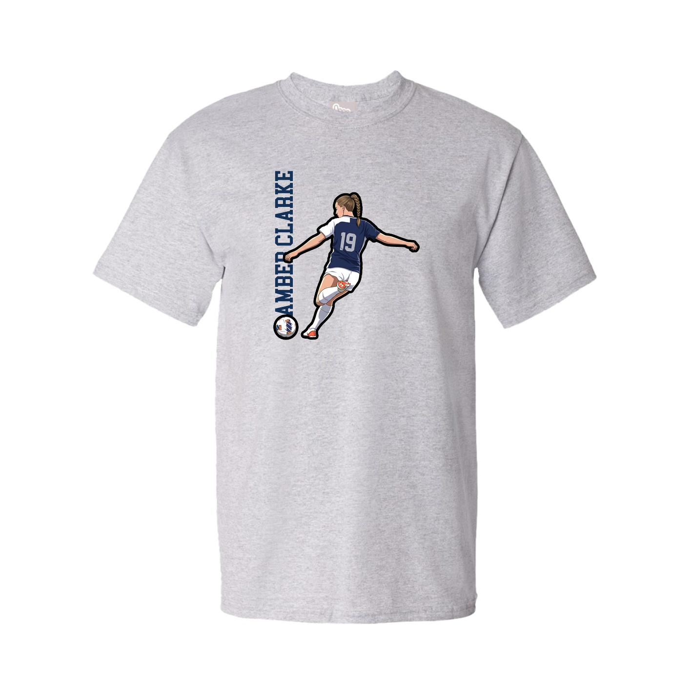 Tee — Name Vertical in Grey