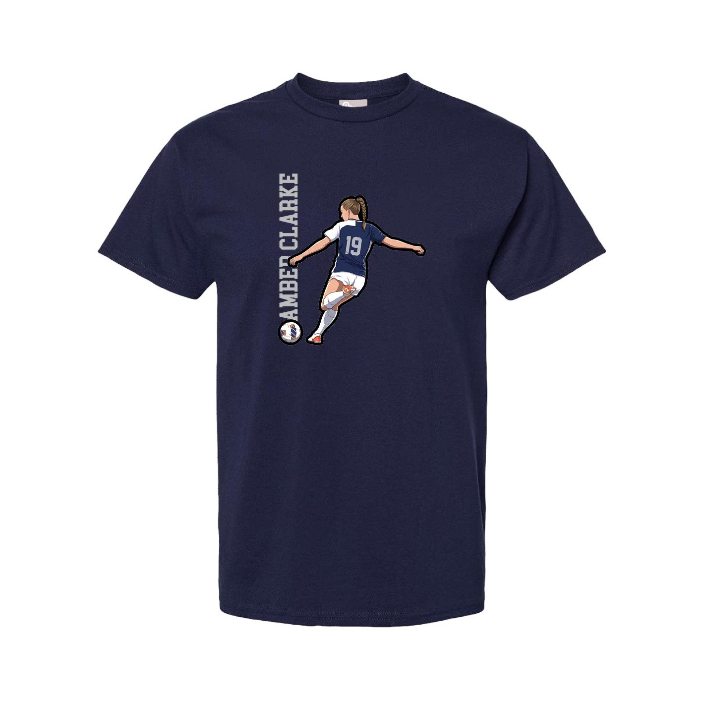 Youth Tee — Name Vertical in Navy