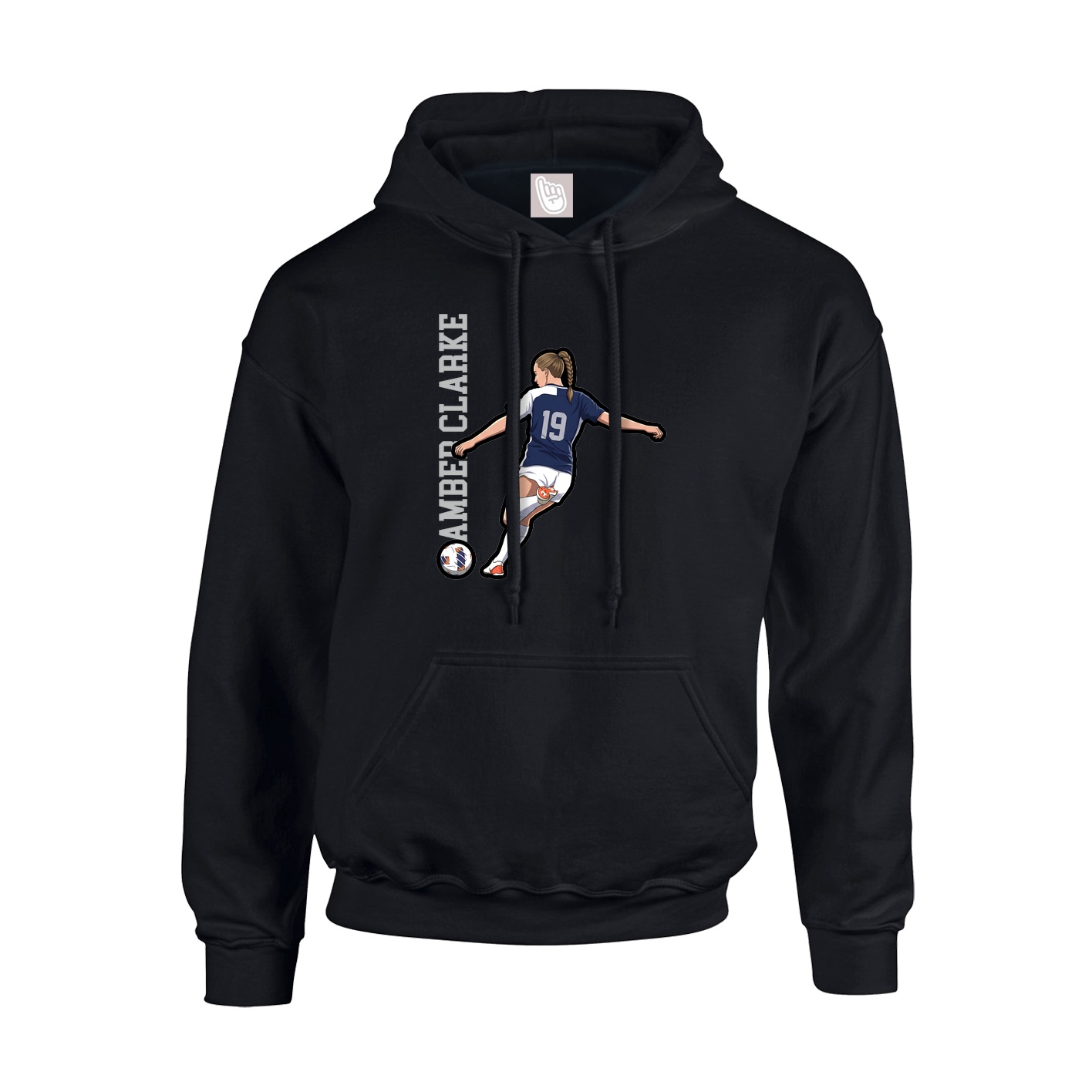 Youth Hoodie — Name Vertical in Black