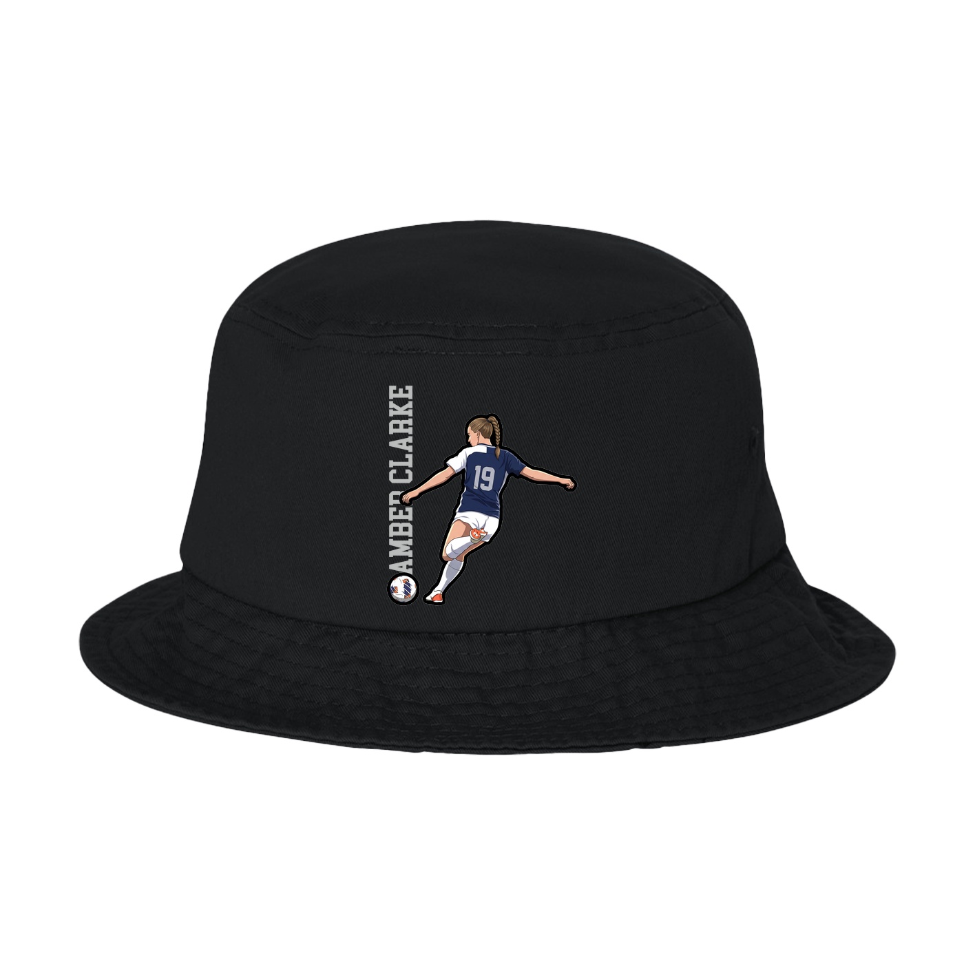 Bucket Cap — Name Vertical in Black