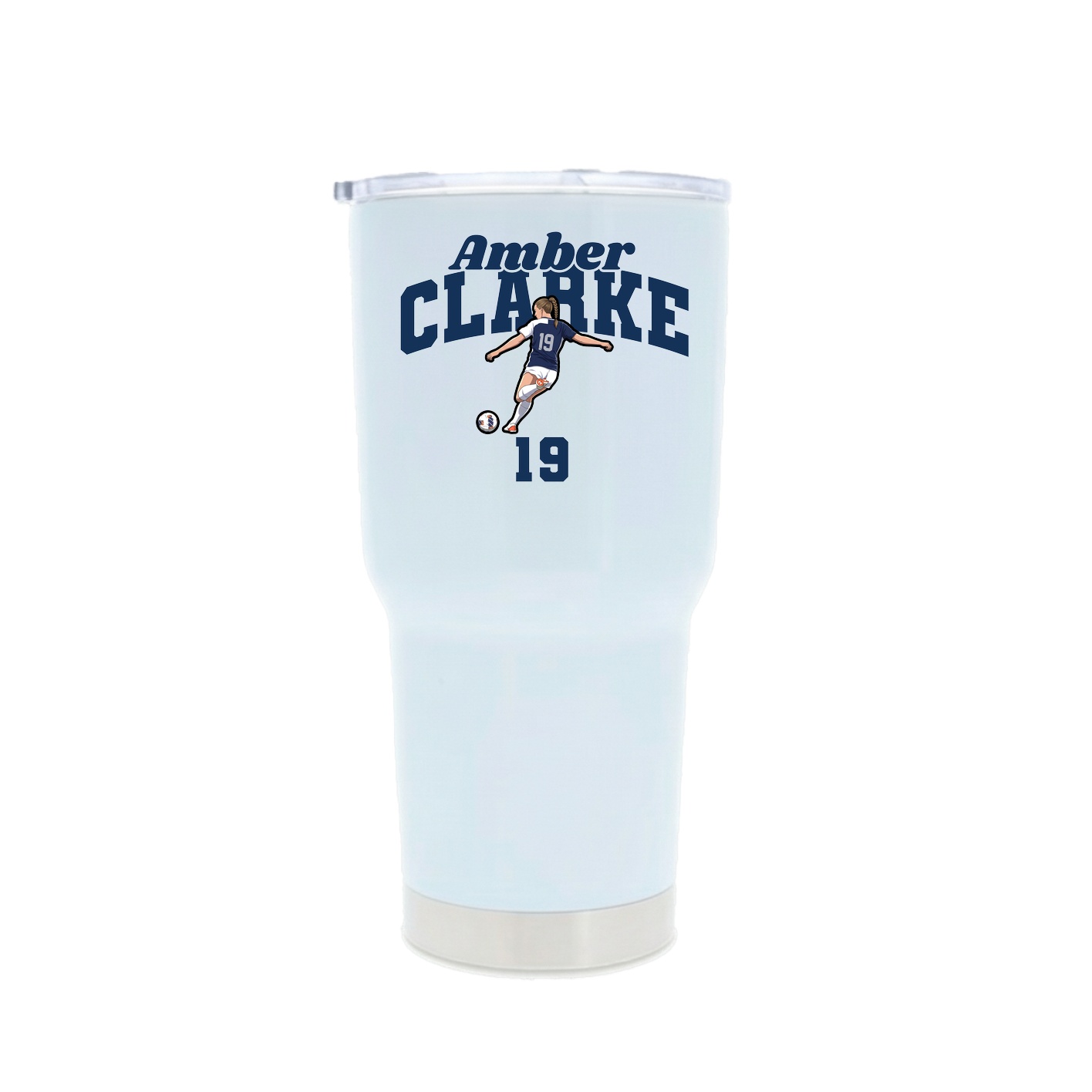 30oz Stainless Steel Tumbler — Signature Arch in White