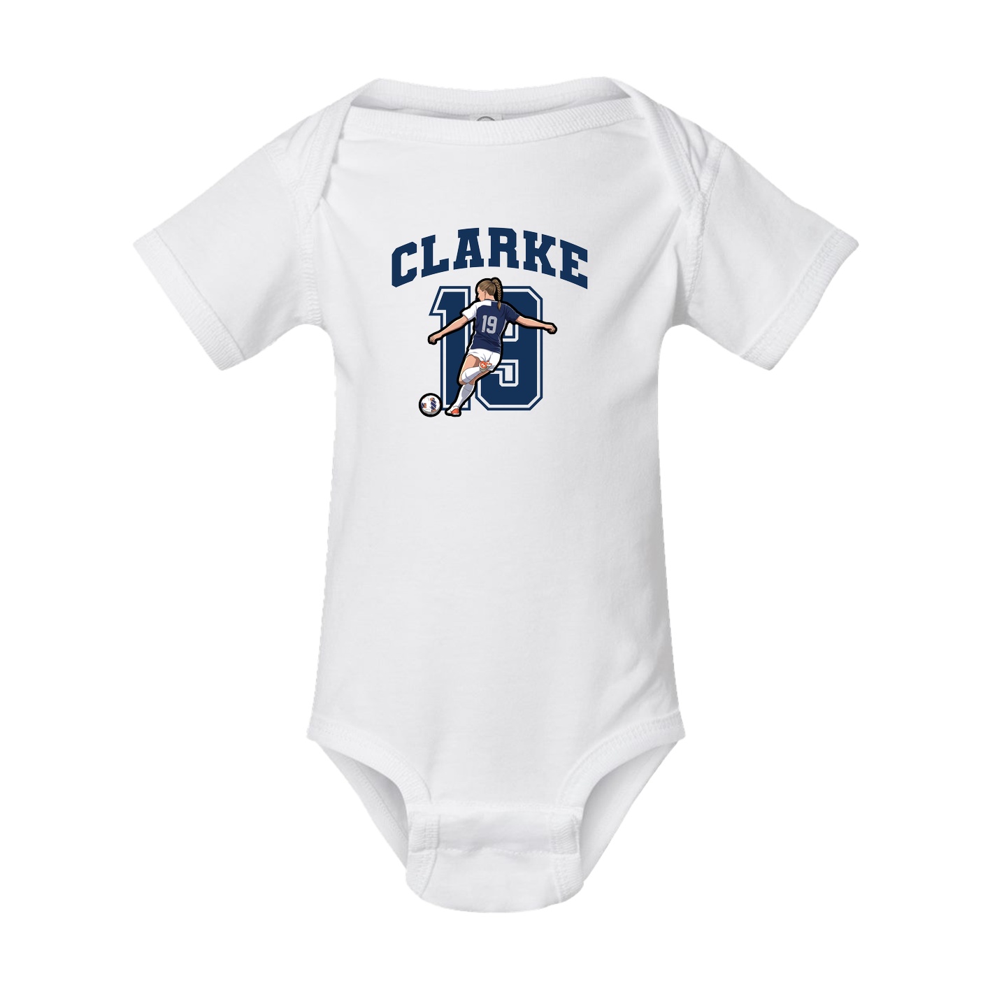 Baby Onesie — Number in White