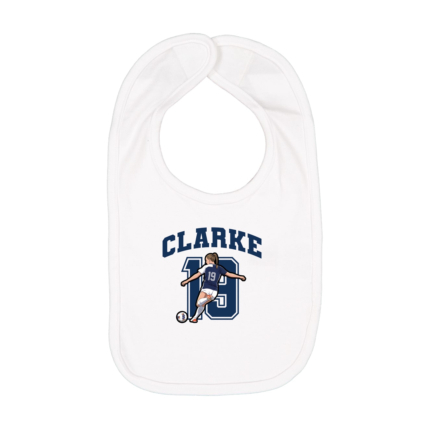 Infant Bib — Number in White
