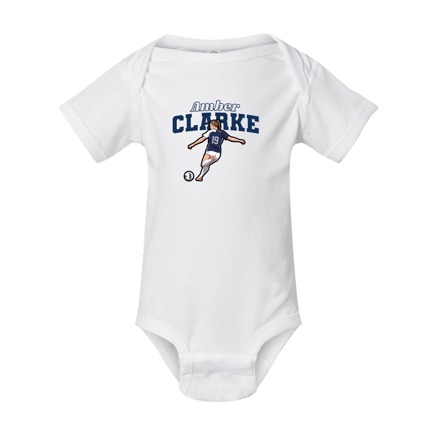 Baby Onesie — Name Arch in White
