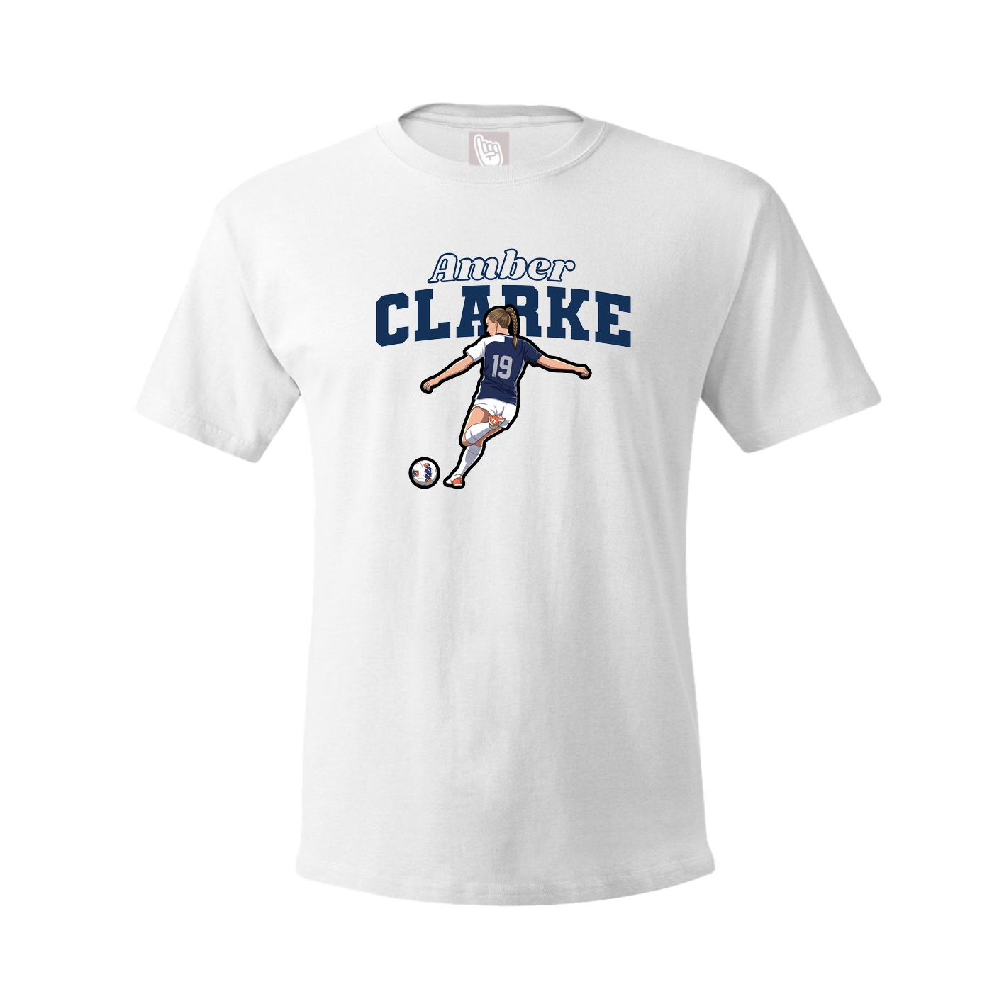 Youth Tee — Name Arch in White