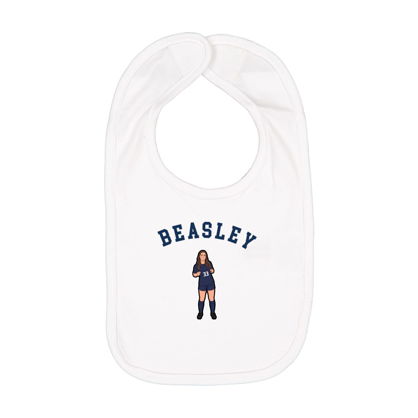 Infant Bib — Shirsey Arch in White