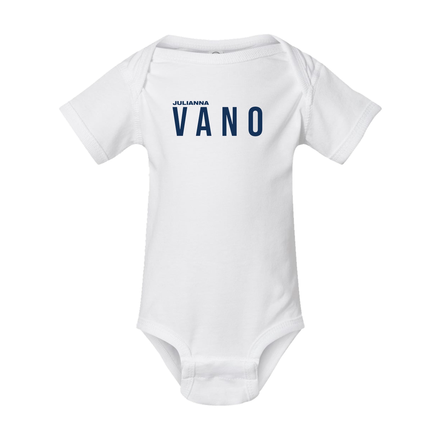 Baby Onesie — Player Name in White