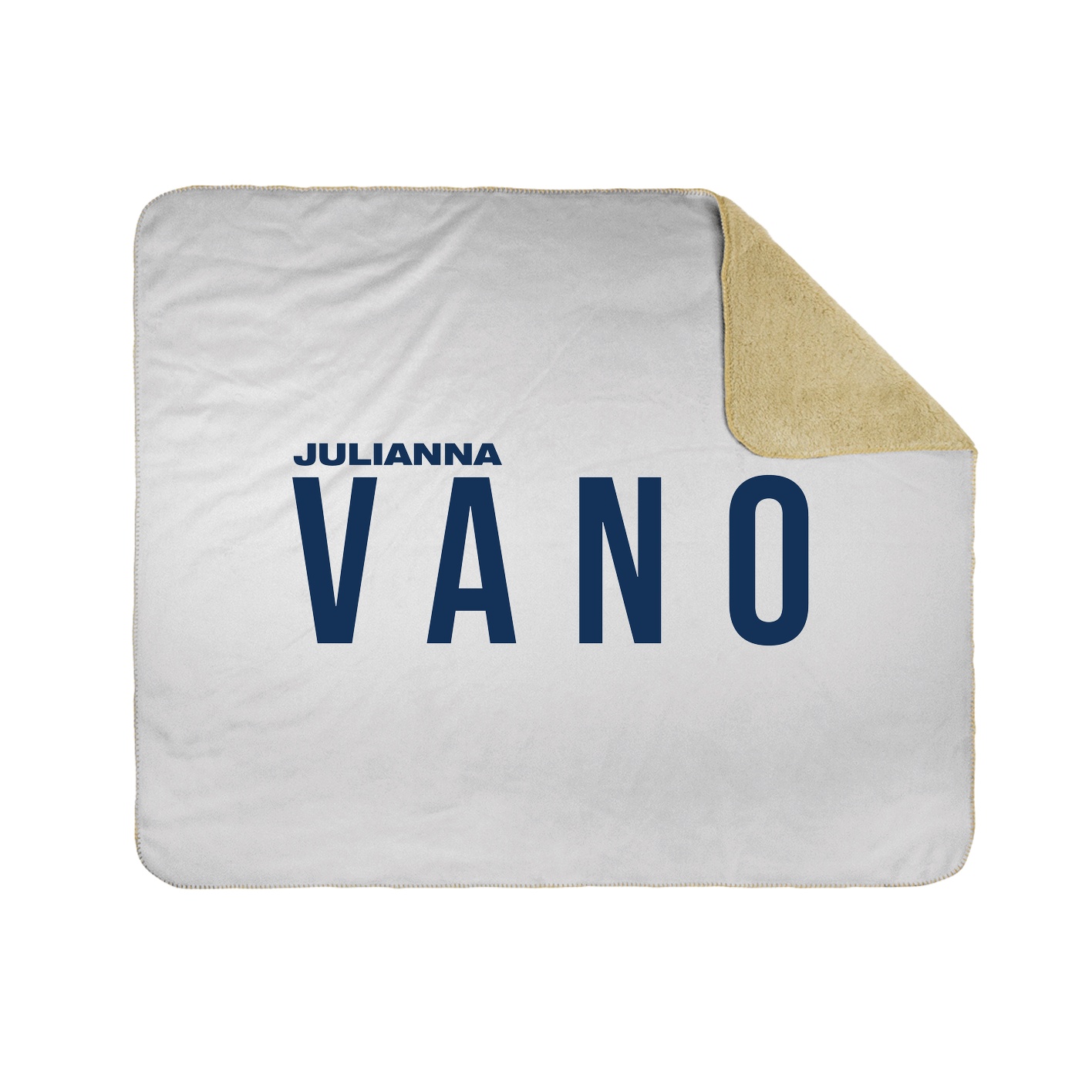 Throw Blanket — Player Name in White