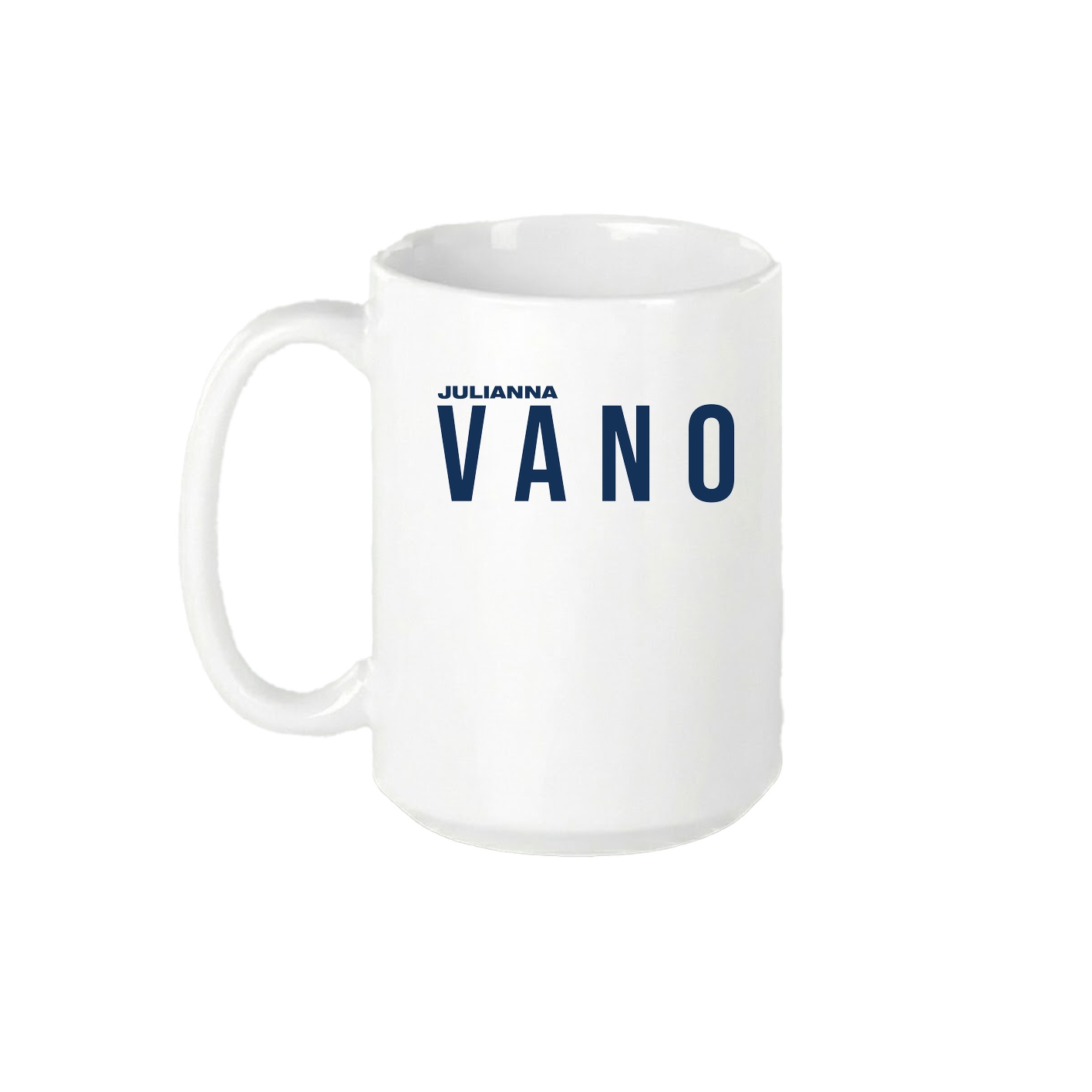 15oz Coffee Mug — Player Name in White