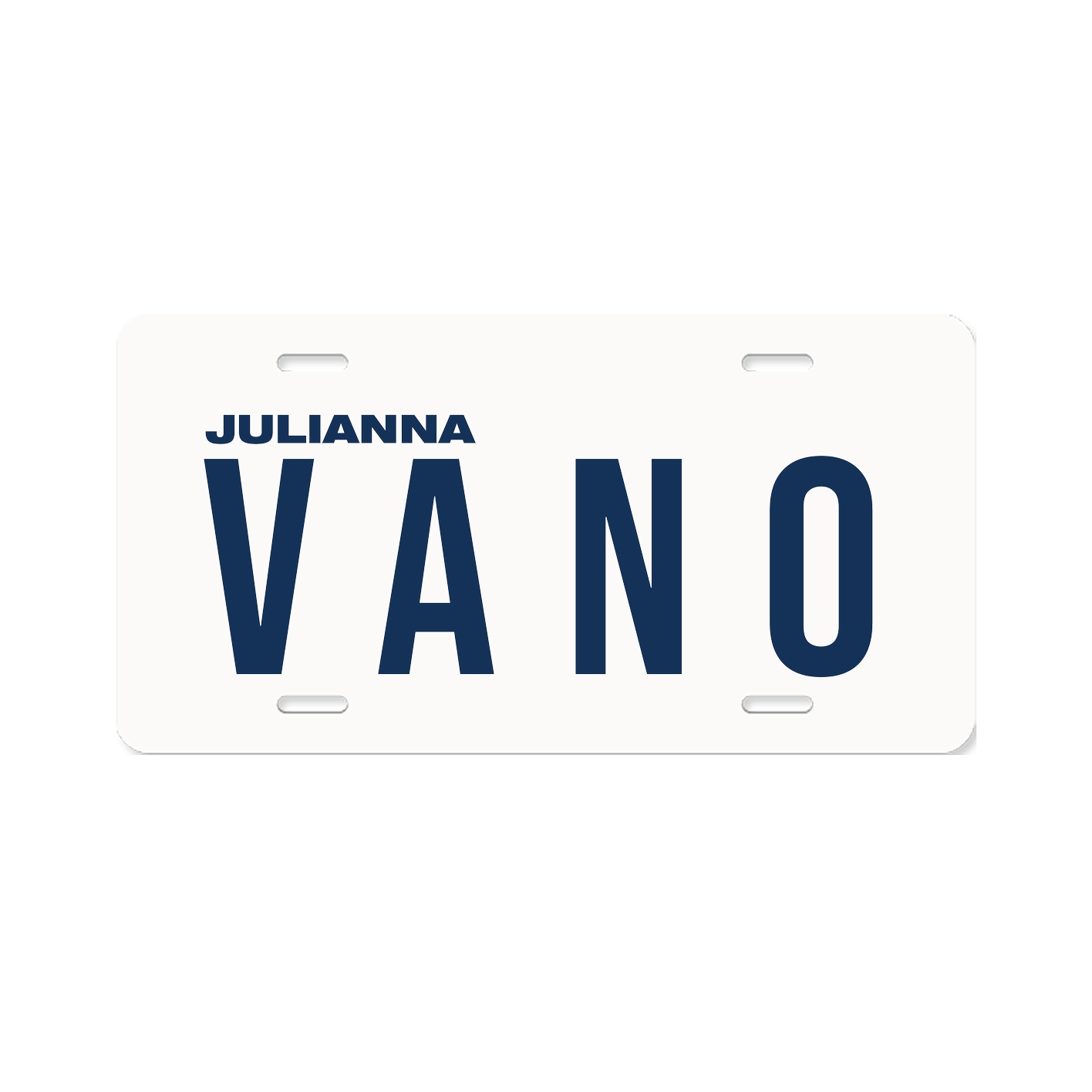 License Plate — Player Name in Classic