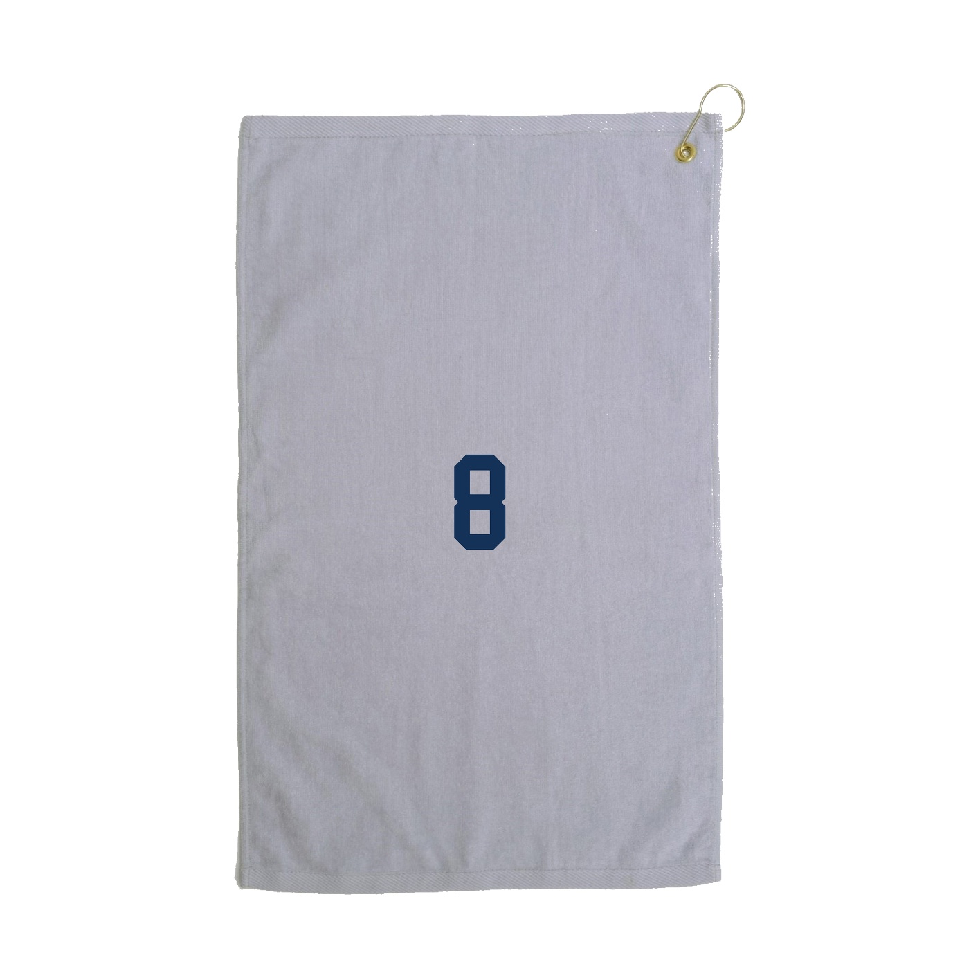 Golf Towel — Number Top in Grey