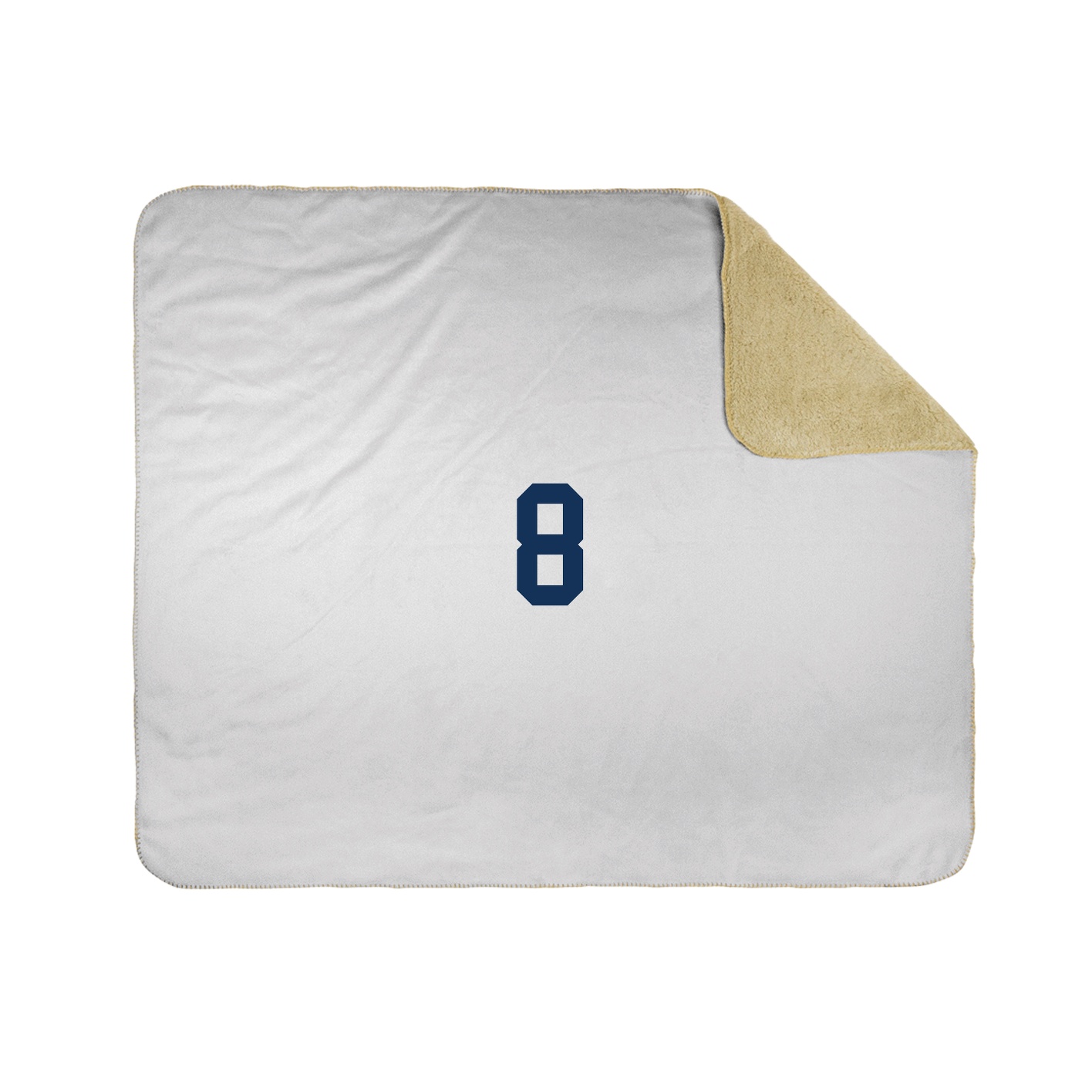 Throw Blanket — Number Top in White