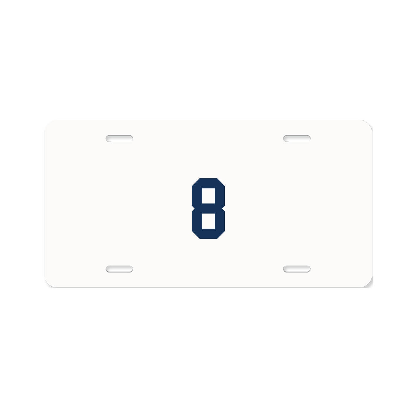 License Plate — Number Top in Classic