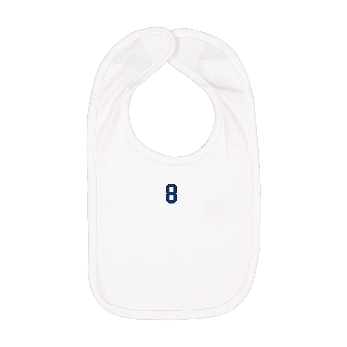 Infant Bib — Number Top in White