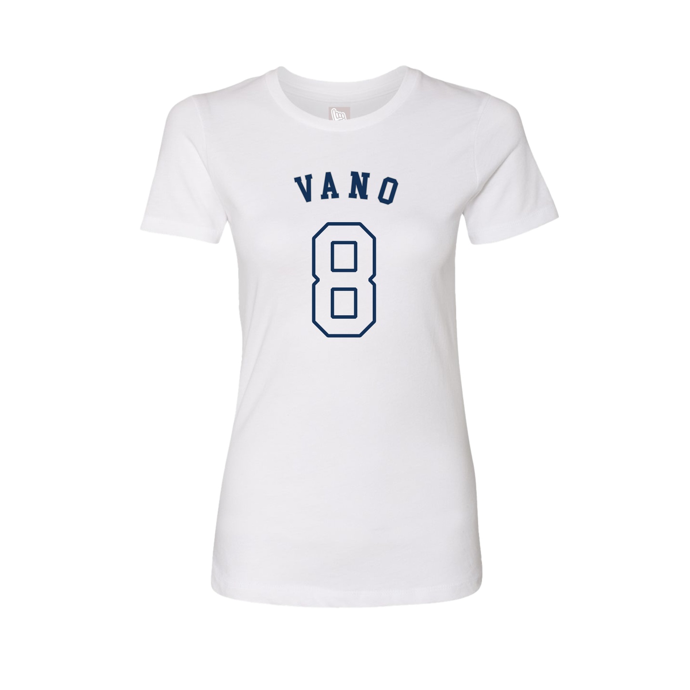 Fitted Women's Tee — Shirsey Arch in White