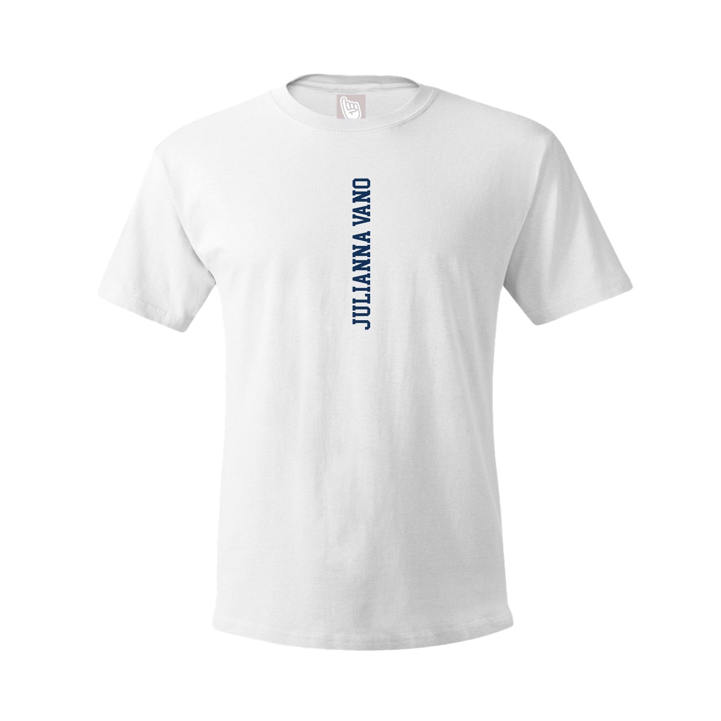 Youth Tee — Name Vertical in White