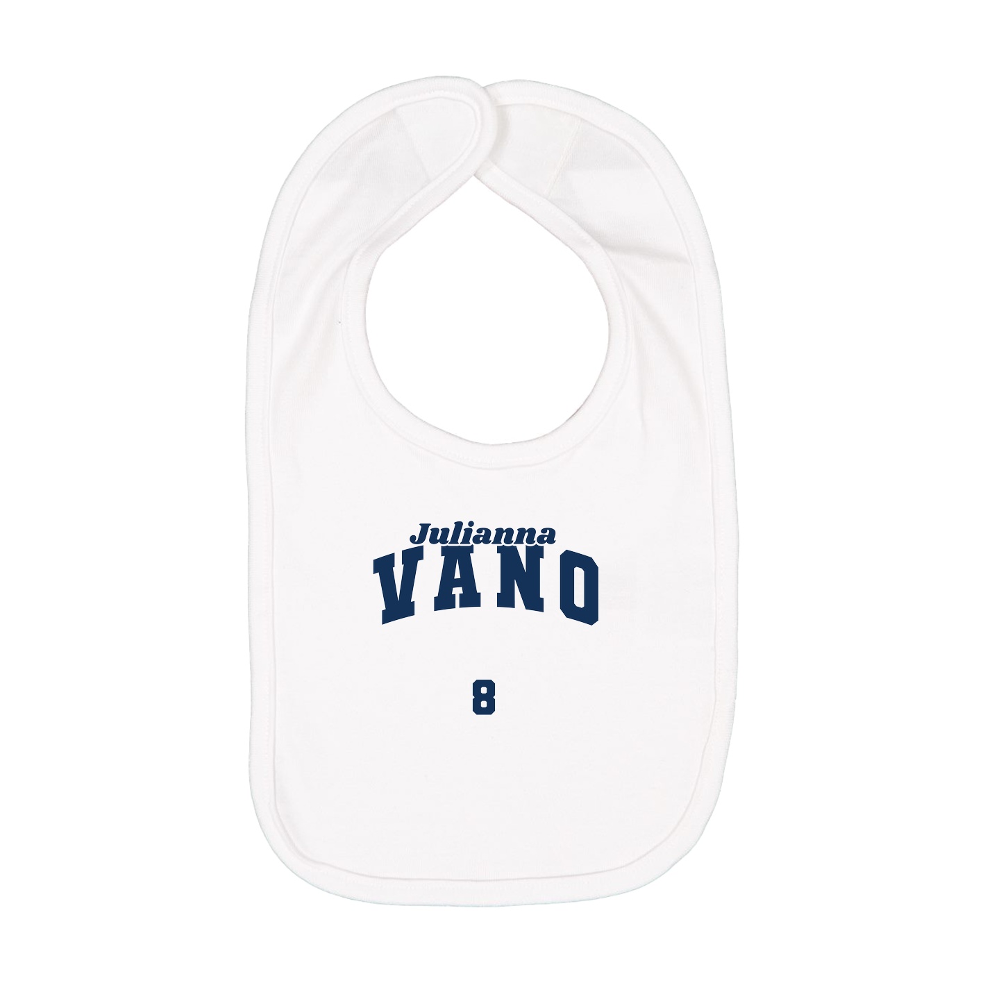 Infant Bib — Signature Arch in White