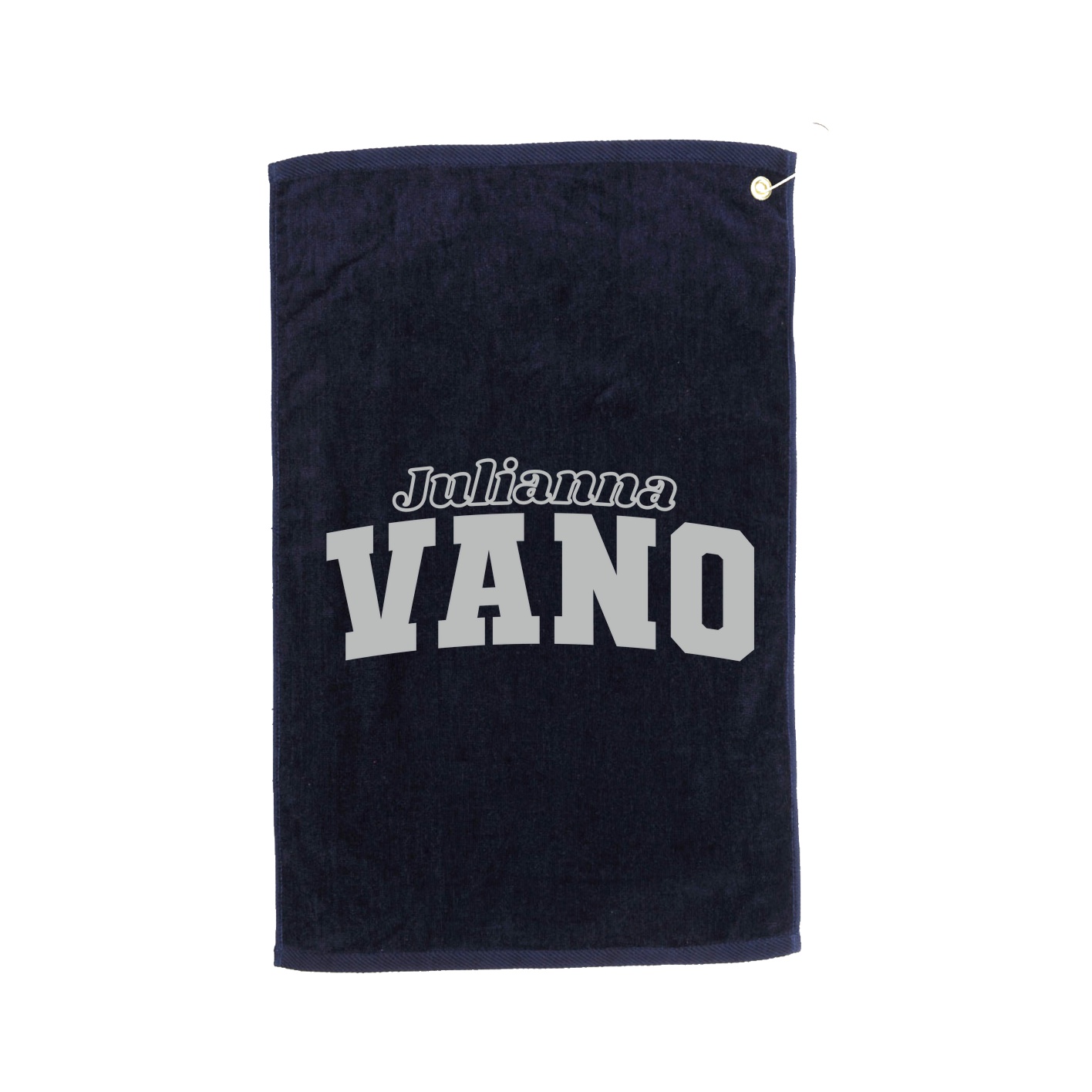 Golf Towel — Name Arch in Navy