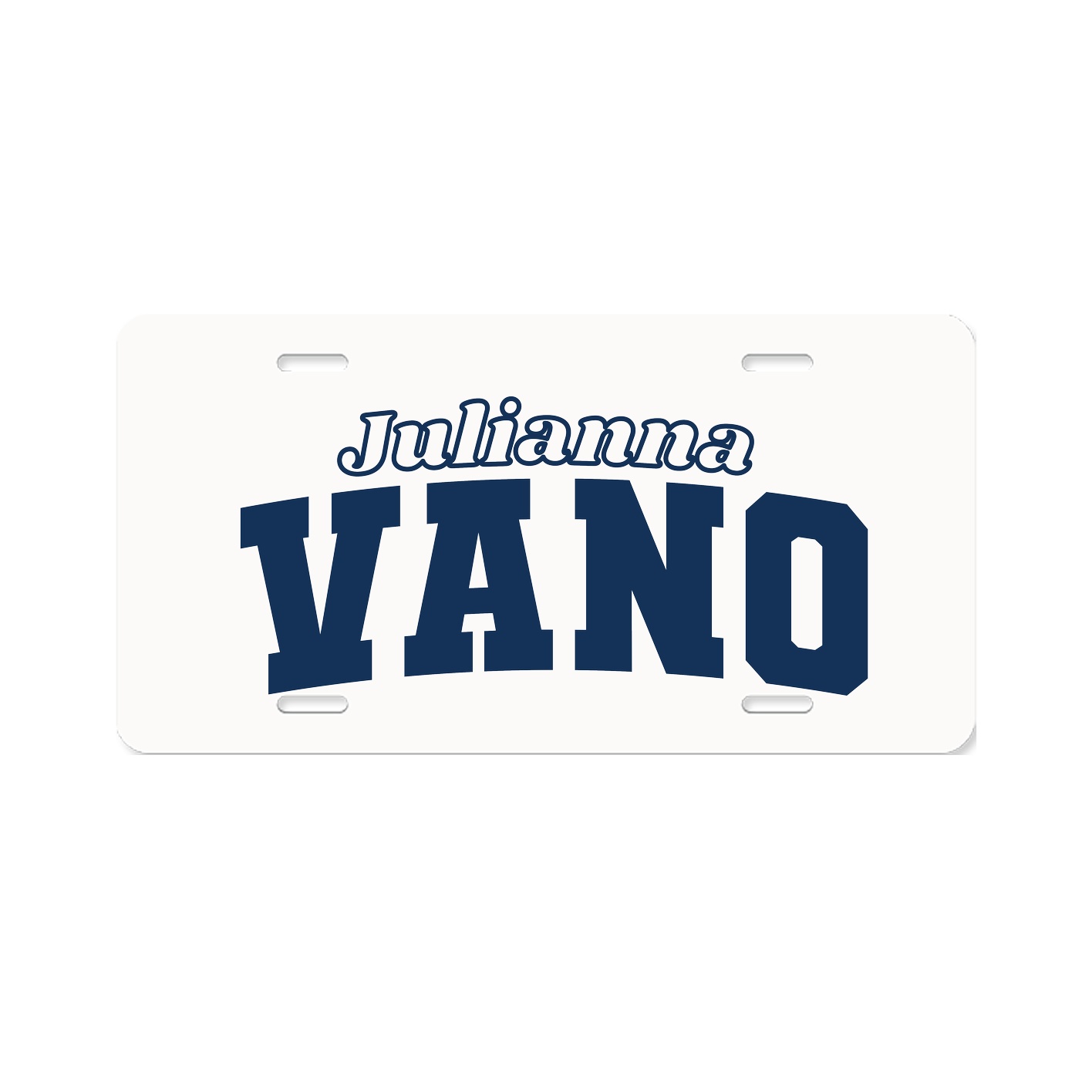 License Plate — Name Arch in Classic