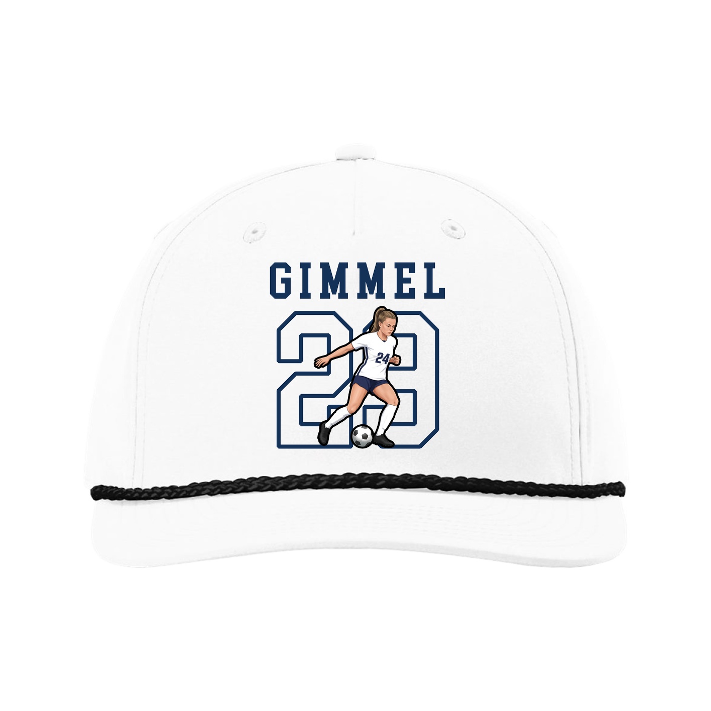Five-Panel Classic Rope Cap — Shirsey in White