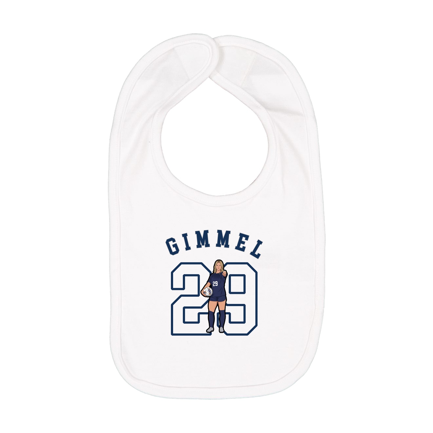 Infant Bib — Shirsey Arch in White