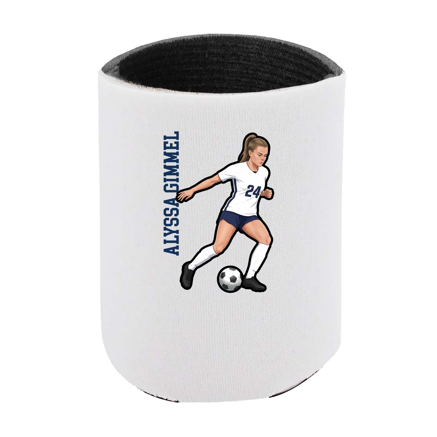 Can Holder — Name Vertical in White