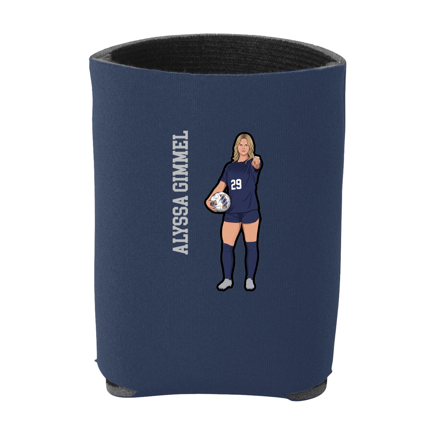 Can Holder — Name Vertical in Navy