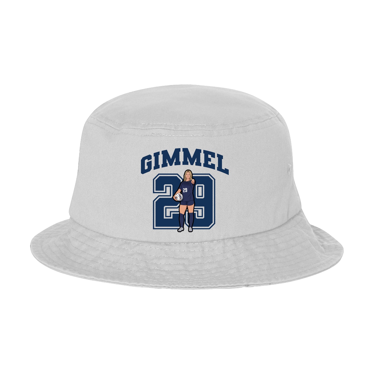 Bucket Cap — Number in White