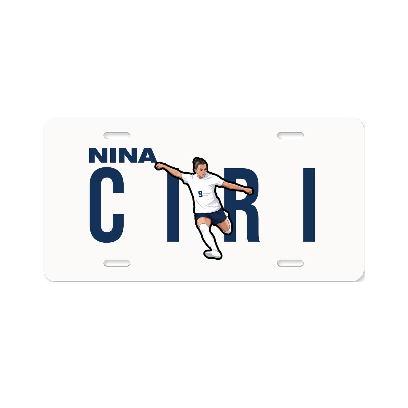 License Plate — Player Name in Classic