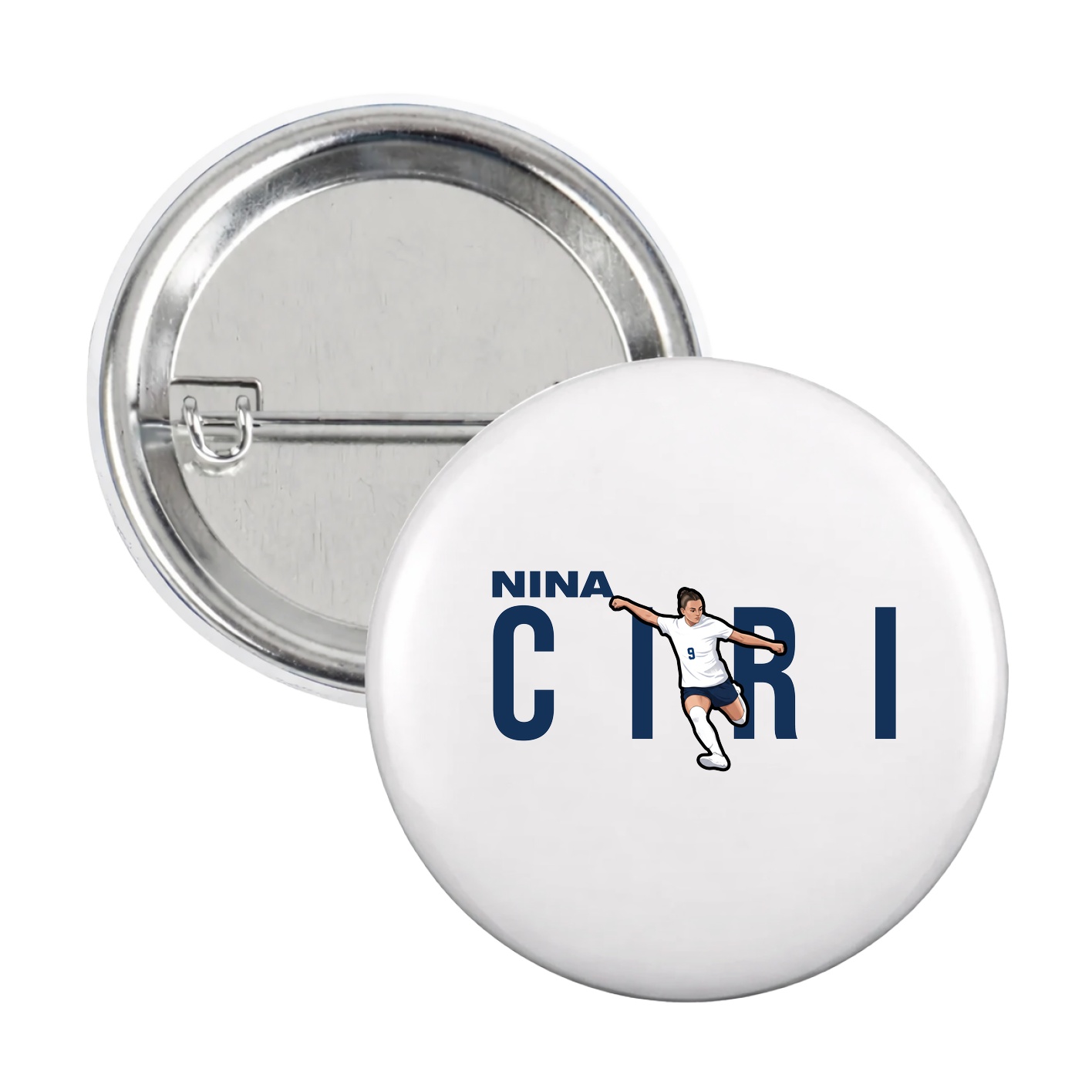 Game Day Button — Player Name in White
