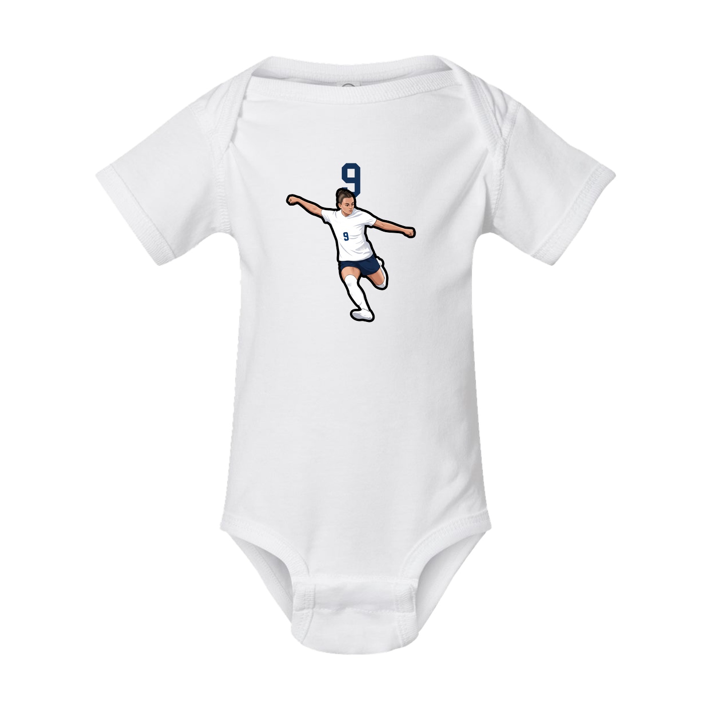Baby Onesie — Number Top in White