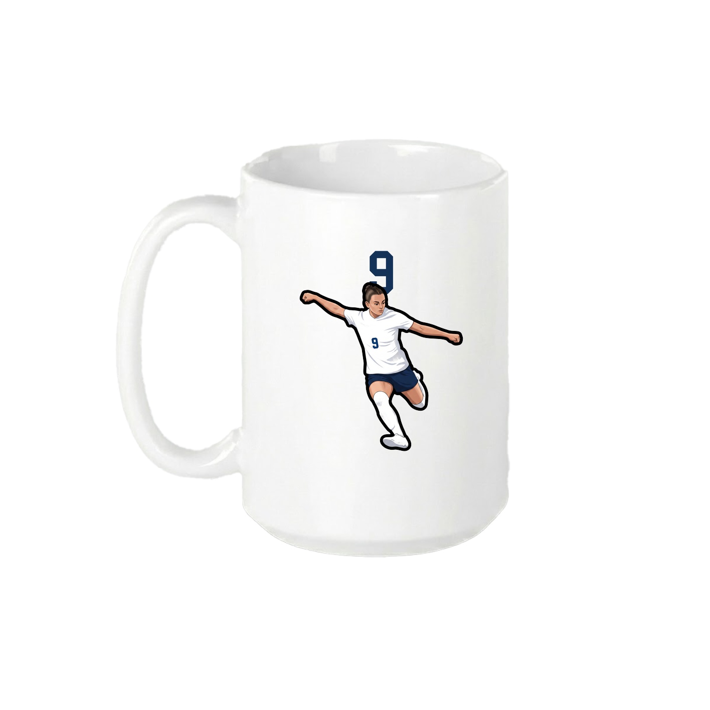 15oz Coffee Mug — Number Top in White