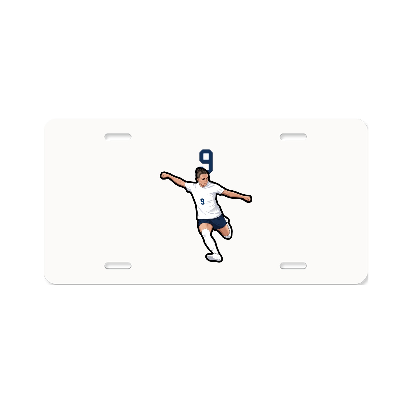 License Plate — Number Top in Classic