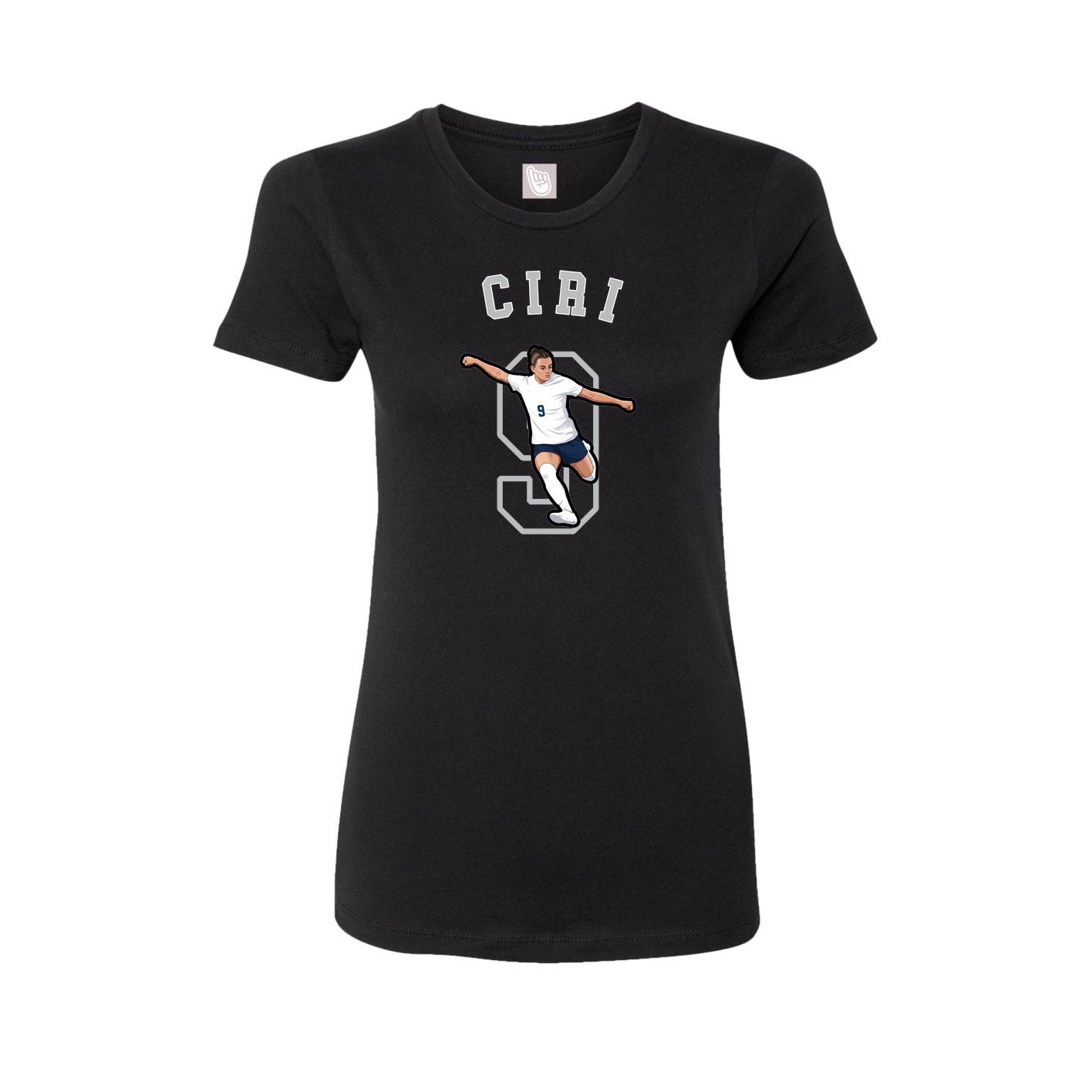Fitted Women's Tee — Shirsey Arch in Black
