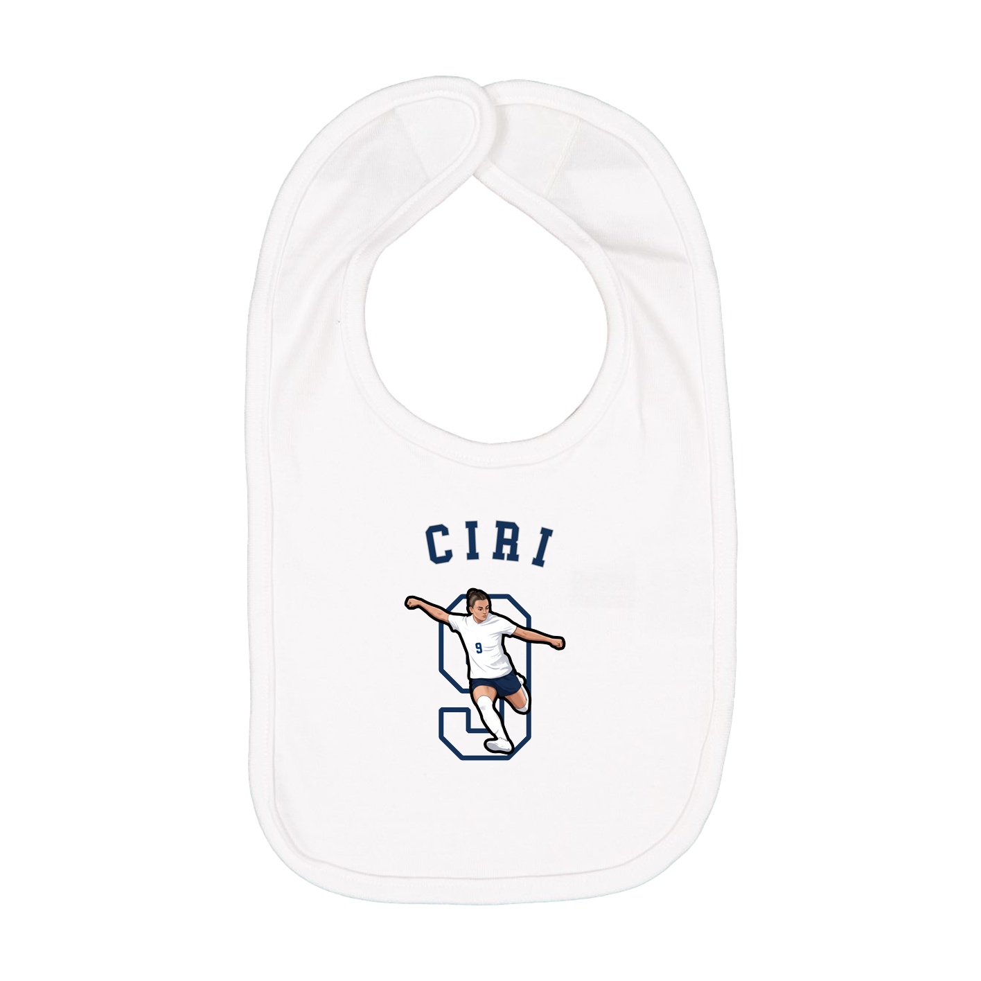 Infant Bib — Shirsey Arch in White