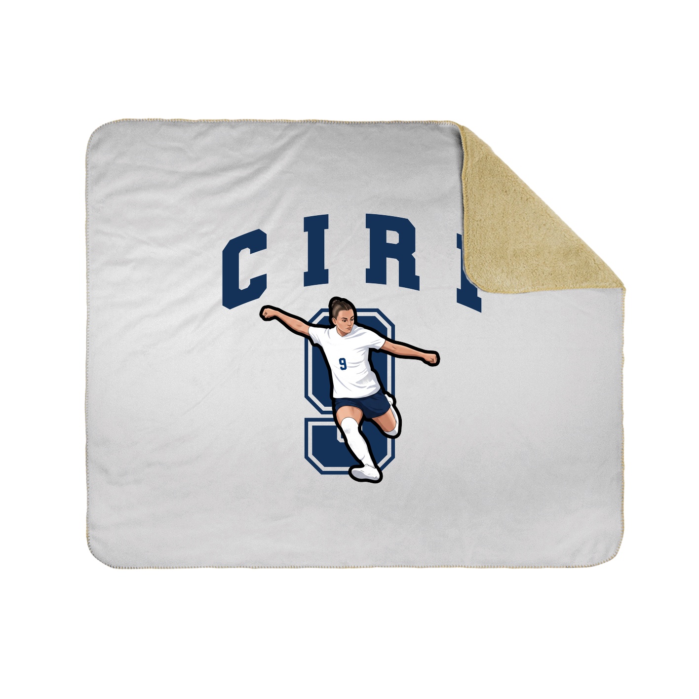 Throw Blanket — Number in White