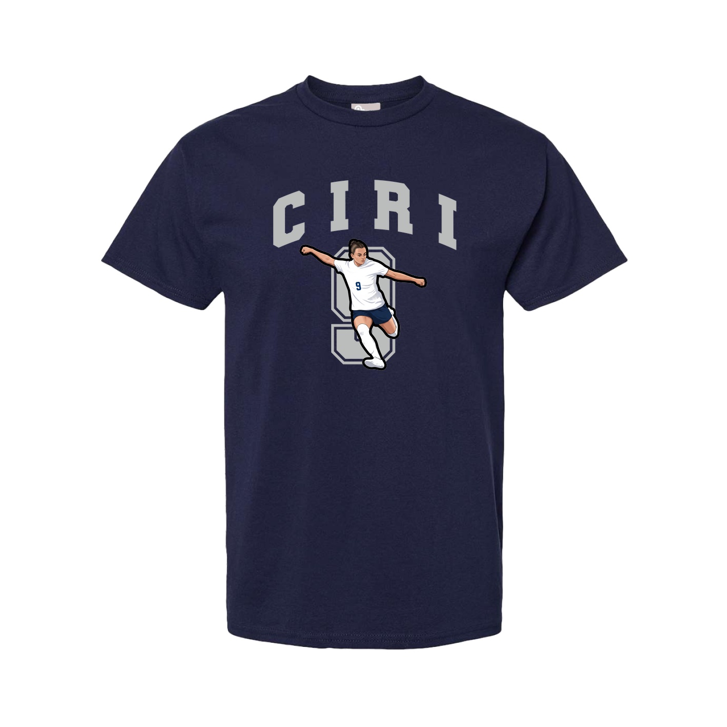 Youth Tee — Number in Navy