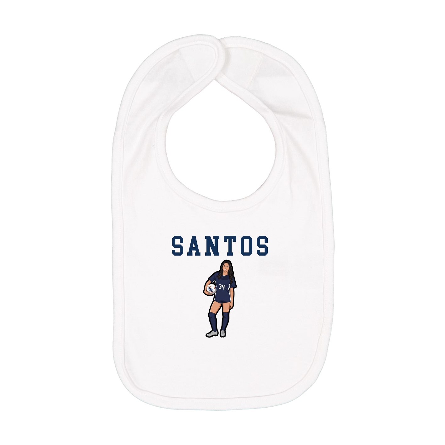 Infant Bib — Shirsey in White