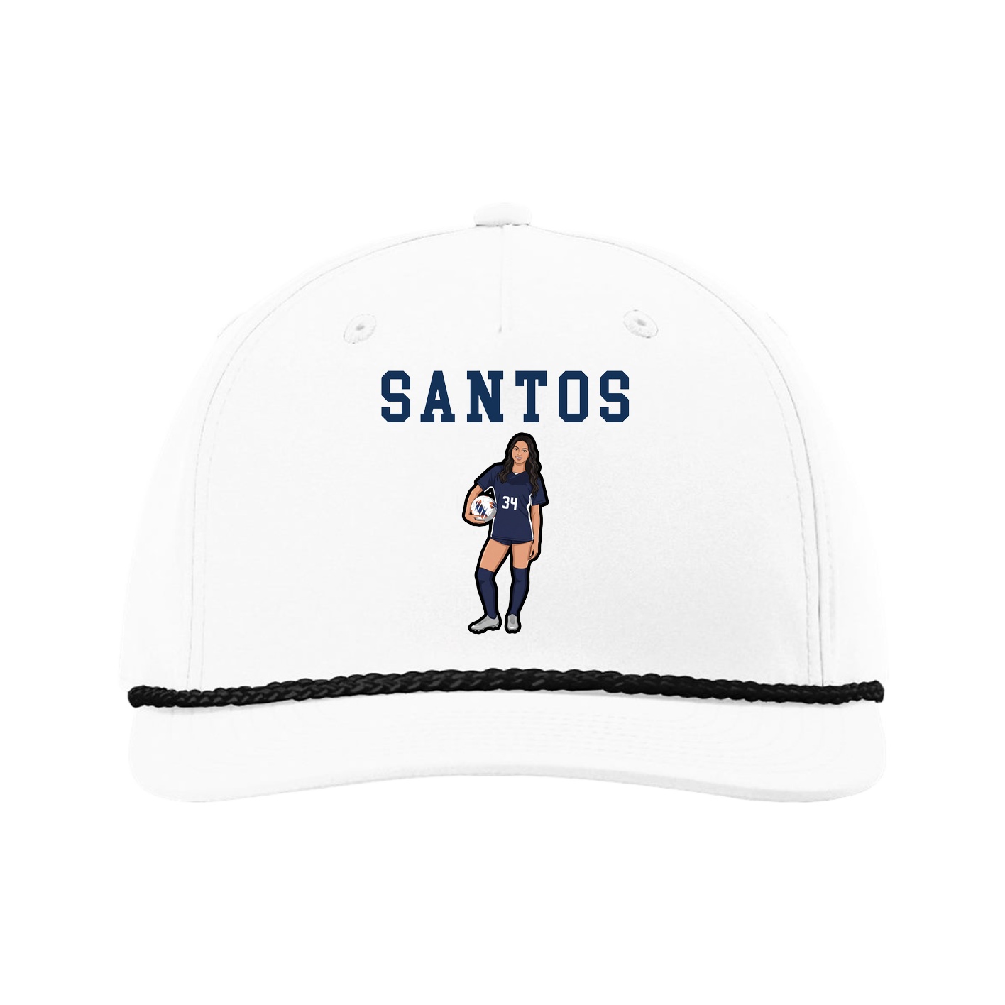 Five-Panel Classic Rope Cap — Shirsey in White