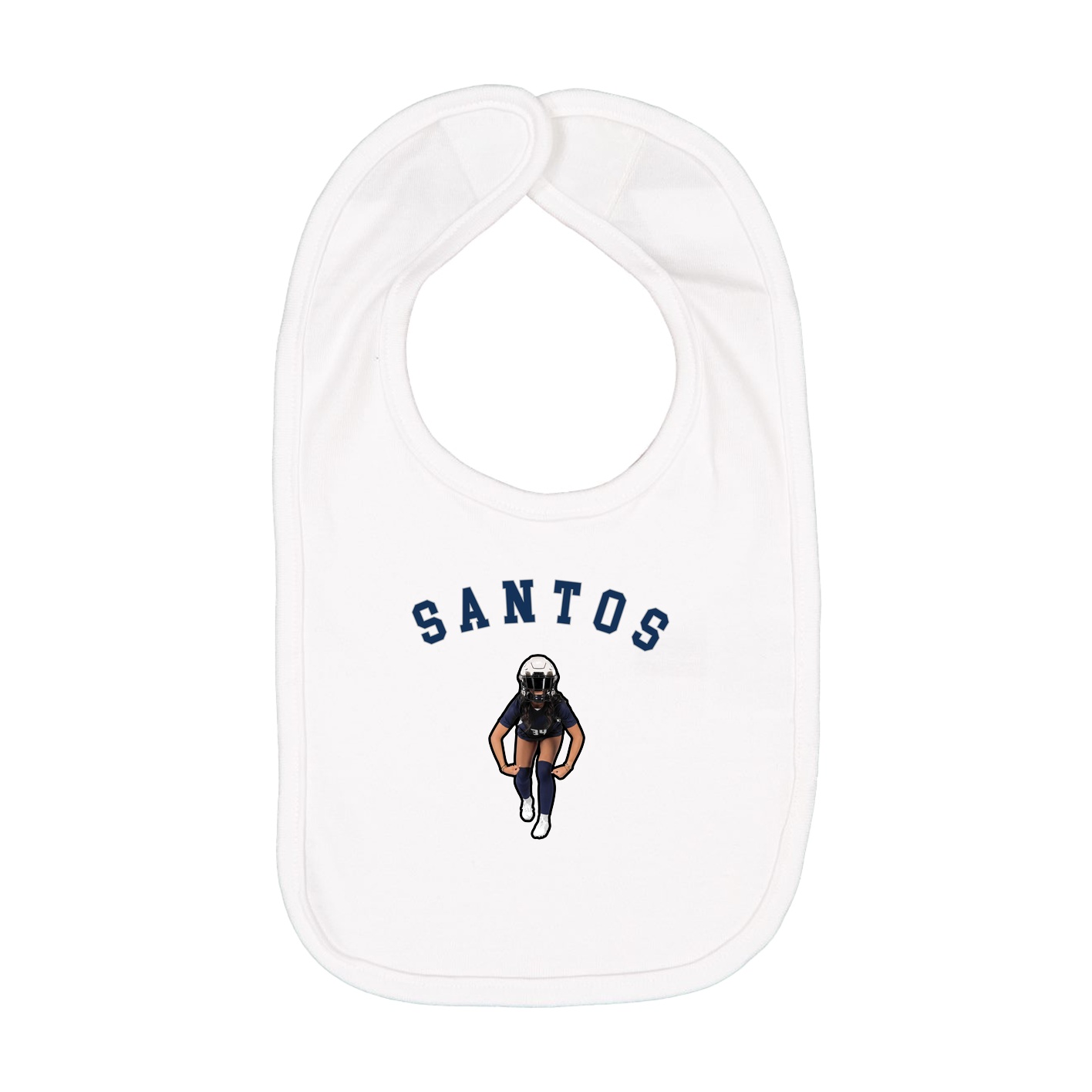 Infant Bib — Shirsey Arch in White