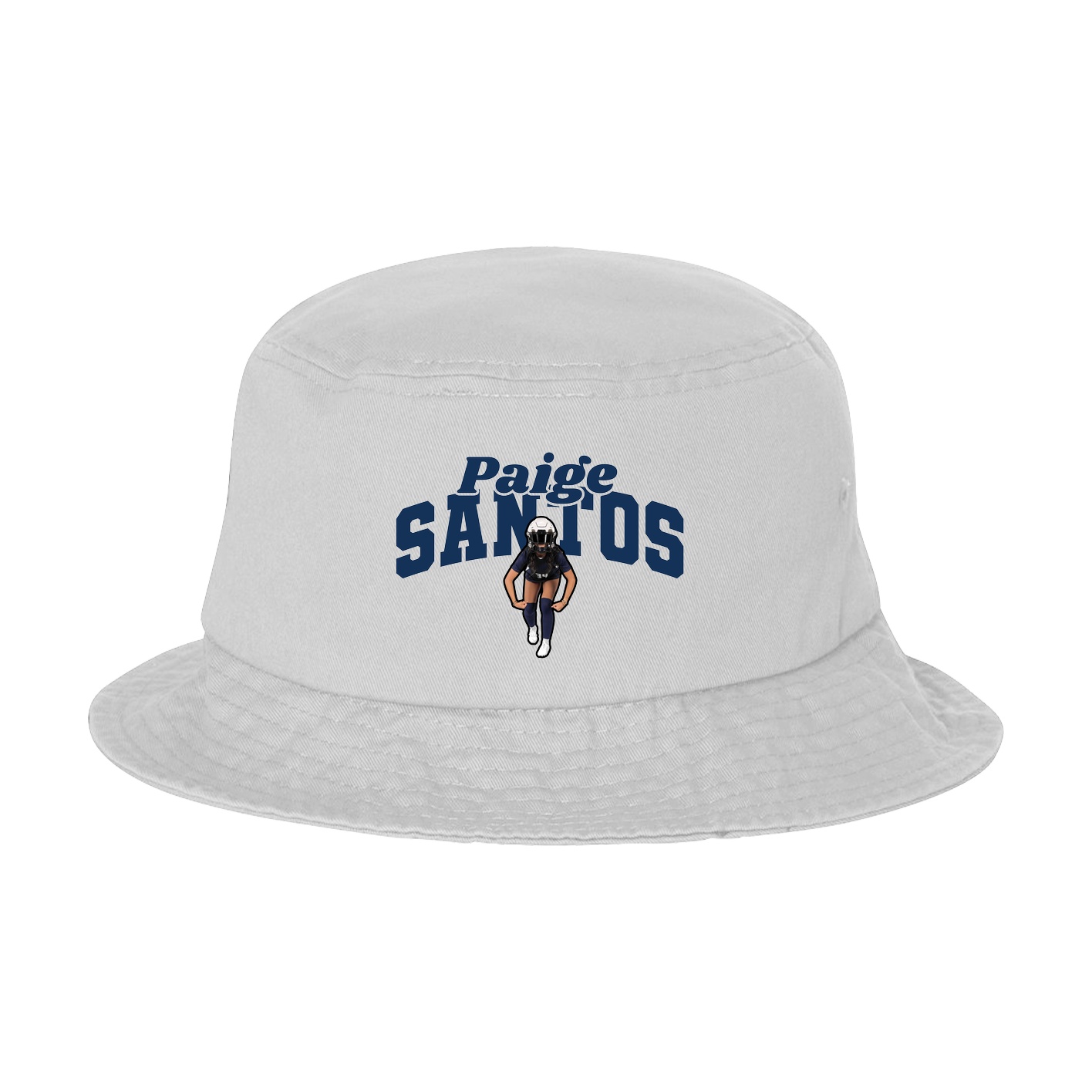 Bucket Cap — Signature Arch in White
