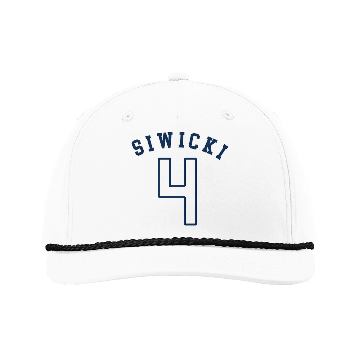 Five-Panel Classic Rope Cap — Shirsey Arch in White